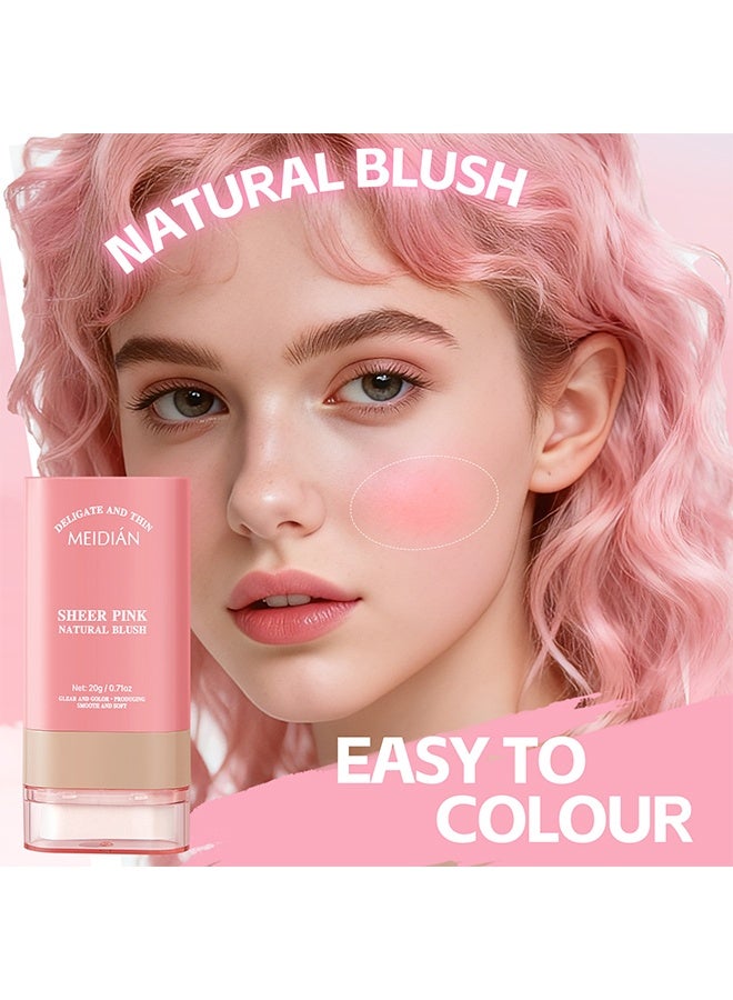 Meidián Glow Blush Multi-Stick For Lips&Cheeks, Moisturizing Blush Cream, Natural Waterproof Multi-Use Lip Tint and Creamy Blush for Eyes Lips and Cheeks, Gift Set for Women # 02 - Image 3